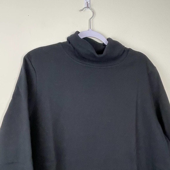 Karen Scott Sport Black Cotton Turtleneck Sweatshirt NWT Plus Size 1X - Picture 4 of 8